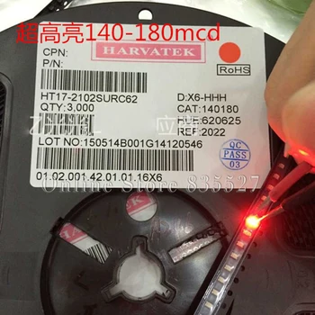 1000PCS/LOTE de 2012 0805 vermelho quatro SMD lâmpada de contas Ultra brilhante 140 - 180 mcd diodo emissor de luz leds destaque