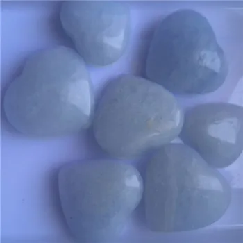 Belo Cristal Natural Cianita Coração Feito à Mão Azul Celestite Mineral Amostra de Cura Para coleção