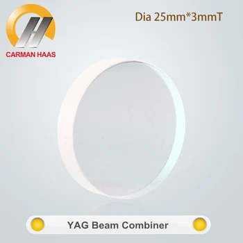 Carmanhaas YAG 1064nm Fibra do Feixe de Laser Combinador Diâmetro da Lente de 25 mm de Espessura de 3mm para a Máquina da Marcação do Laser