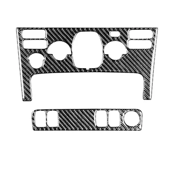 De Fibra de carbono de Ajuste Para o Volvo XC90 2003-2014 2 Pcs/Set Condição de Ar Tampa do Painel de Guarnição