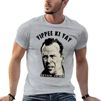 Die Hard - Alan Rickman - Hans Gruber 1988 Filmes Oversize Tshirt Dos Homens De Moda De Roupas 100% Algodão Streetwear Plus Size Tops Tee