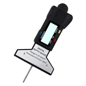Digital Medidor De Profundidade Da Banda De Rodagem 0-25.4 mm de Medição Régua de Pressão de Segurança do Carro Medidor Ferramenta de Pneus Espessura Monitor Eletrônico R7UA