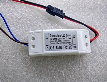 Frete grátis 10pcs/lot 5-15x1W dimmable led driver externo ou AC110V AC220V dimmable do diodo emissor de luz do controlador para lâmpada de led