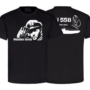 Kapitänleutnant Günther Krech - segunda guerra mundial alemão U-boat U 558 Comandantes T-Shirt. Novo 100% Algodão Manga Curta-O-Pescoço Casual T-shirt
