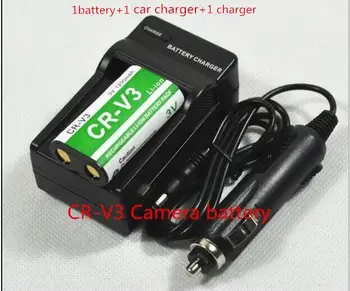 NOVO CR-V3 CRV3 3V Câmera bateria de lítio Li-íon bateria do carro, carregador de baterias de lítio Recarregáveis