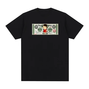 Yoshitomo Nara Dólar preto o pescoço t-shirt Pré-encolhido Algodão Homens T-shirt Nova TEE TSHIRT Mulheres tops