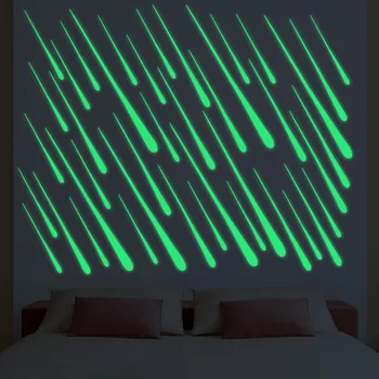 YRHCD DIY Meteoro Tiras Luminosa Adesivos para Decoração de quartos de Bebês Personalidade Fluorescente Minimalista de Decoração do Quarto de papel de parede